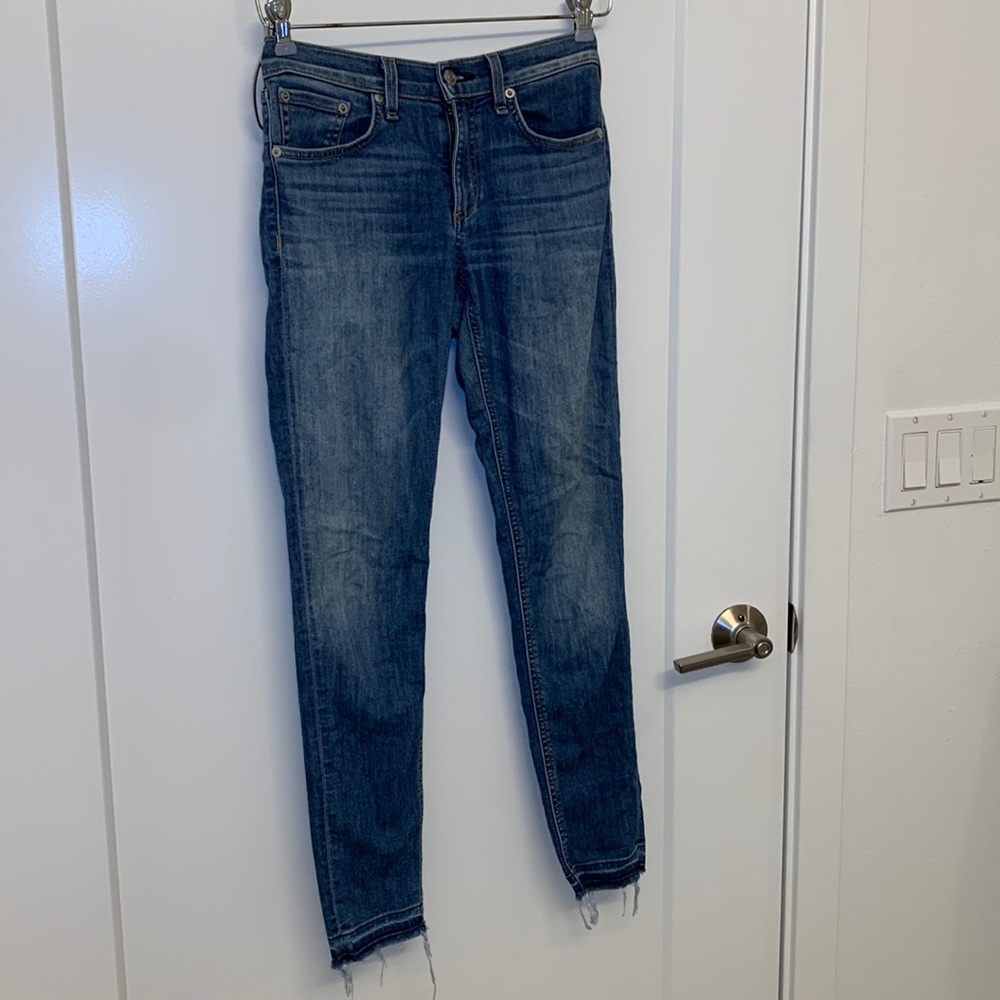 Rag and bones mid rise ankle skinny jeans